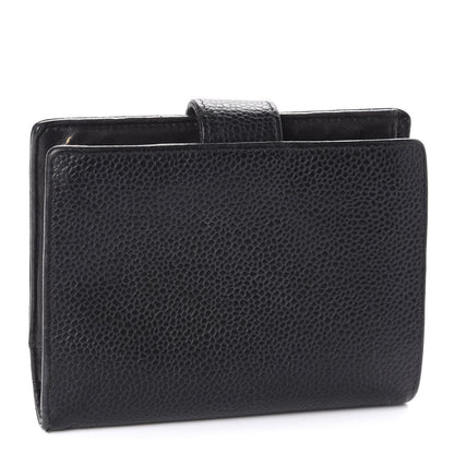 Chanel Caviar Timeless CC Compact French Wallet Black 3 of 11