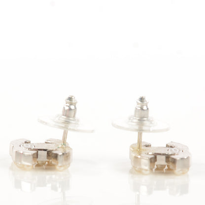 Chanel Pearl CC Earrings Silver 3 of 5
