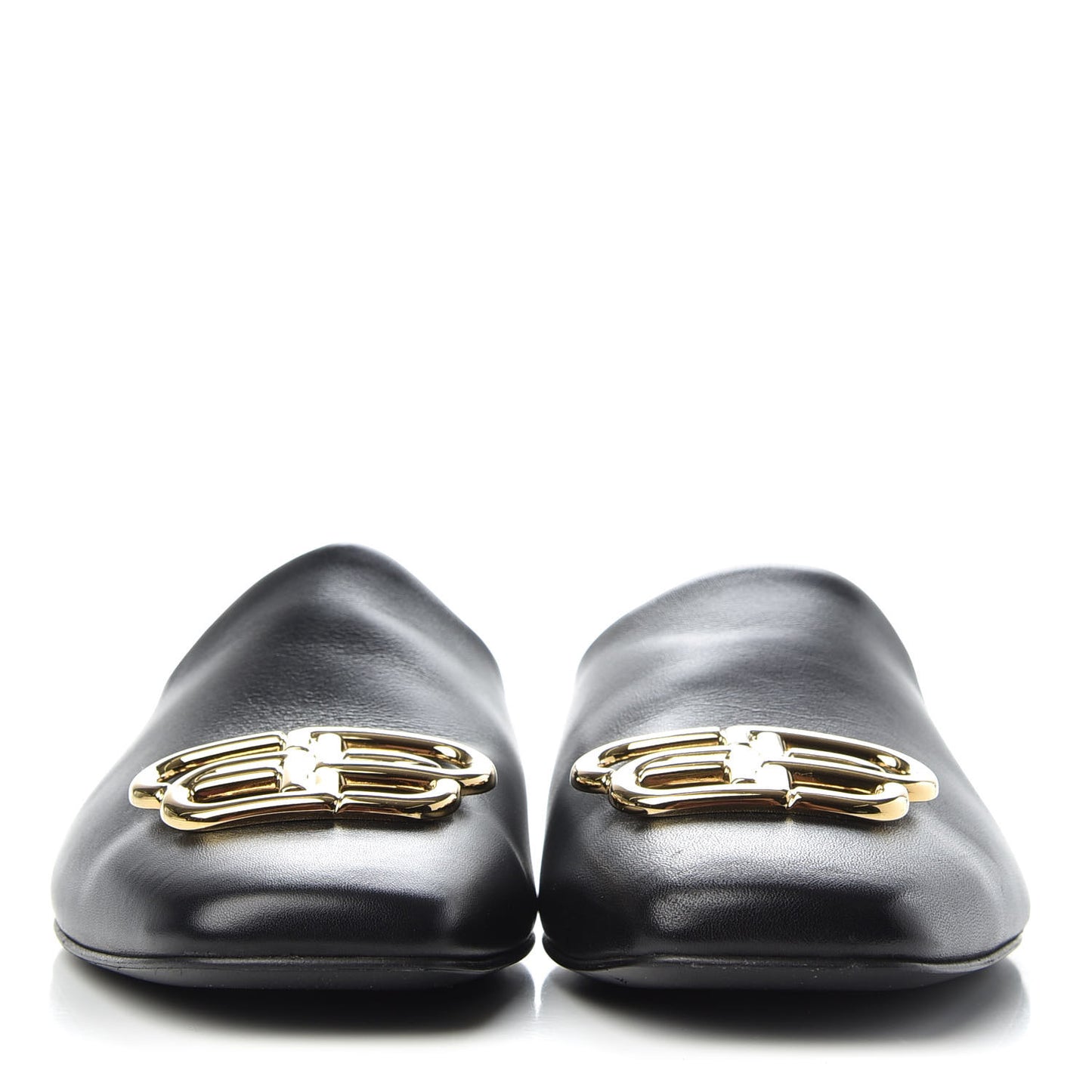 Calfskin BB Mules 35.5 Black
