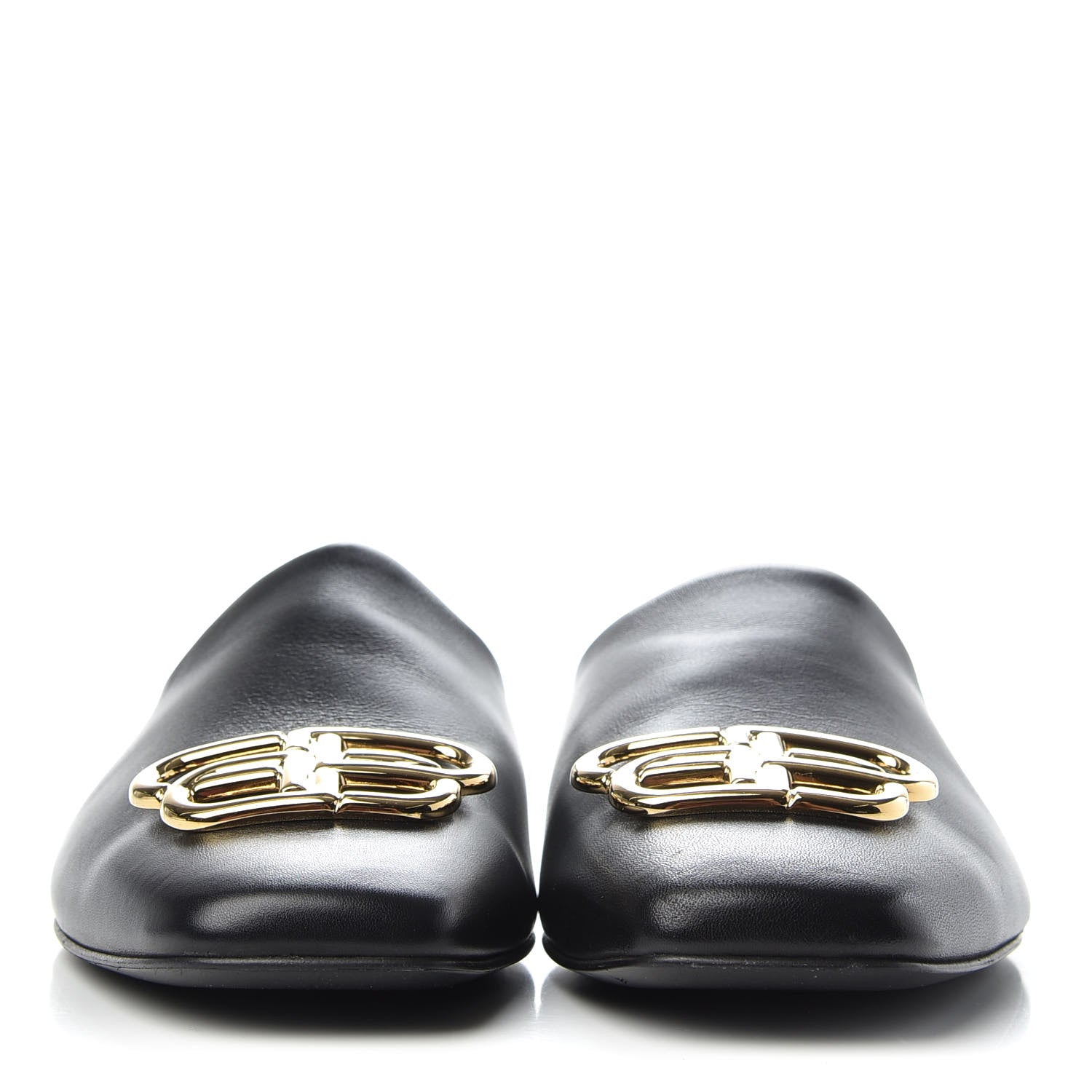 Balenciaga Calfskin BB Mules 35.5 Black 2 of 11