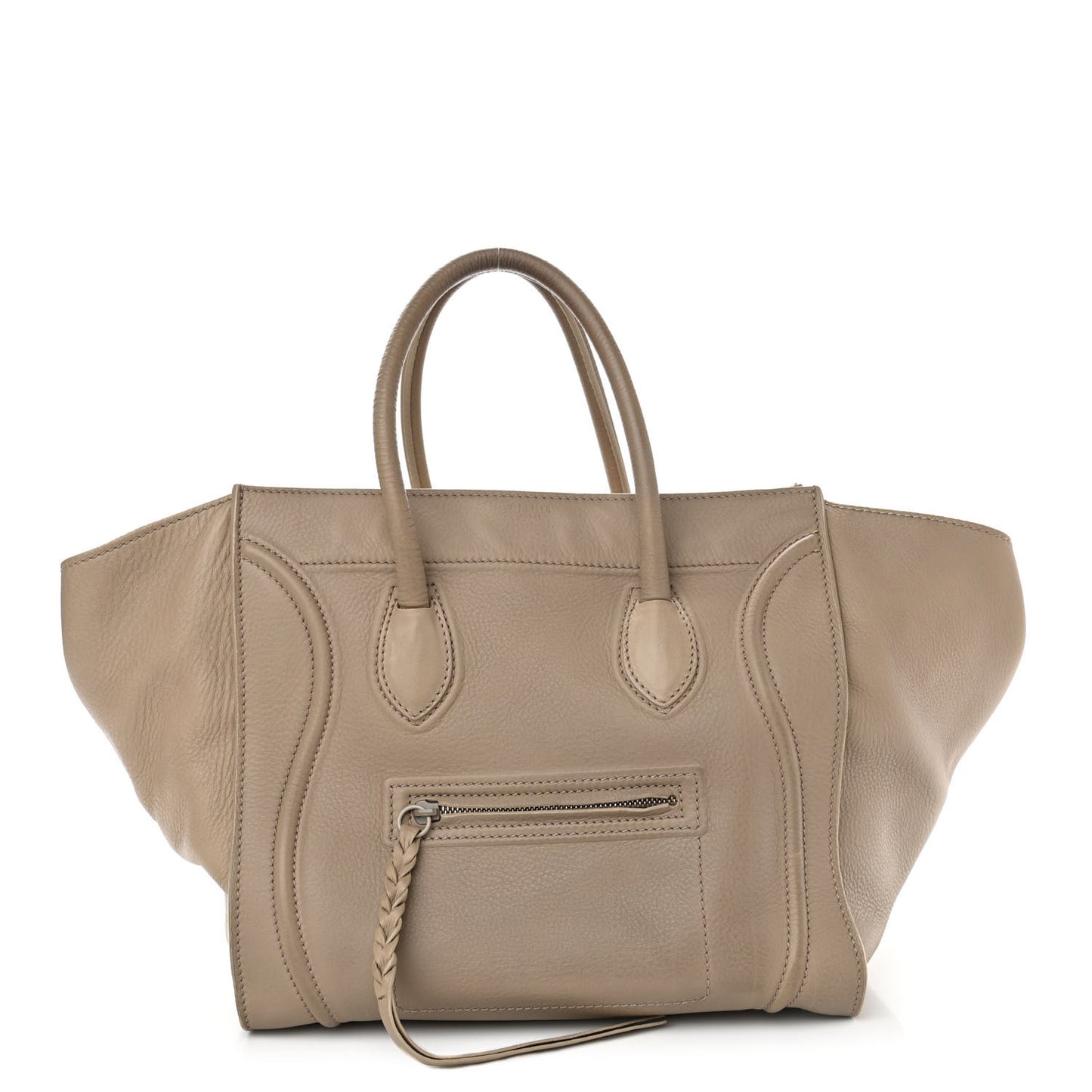 Grained Calfskin Medium Phantom Luggage Taupe