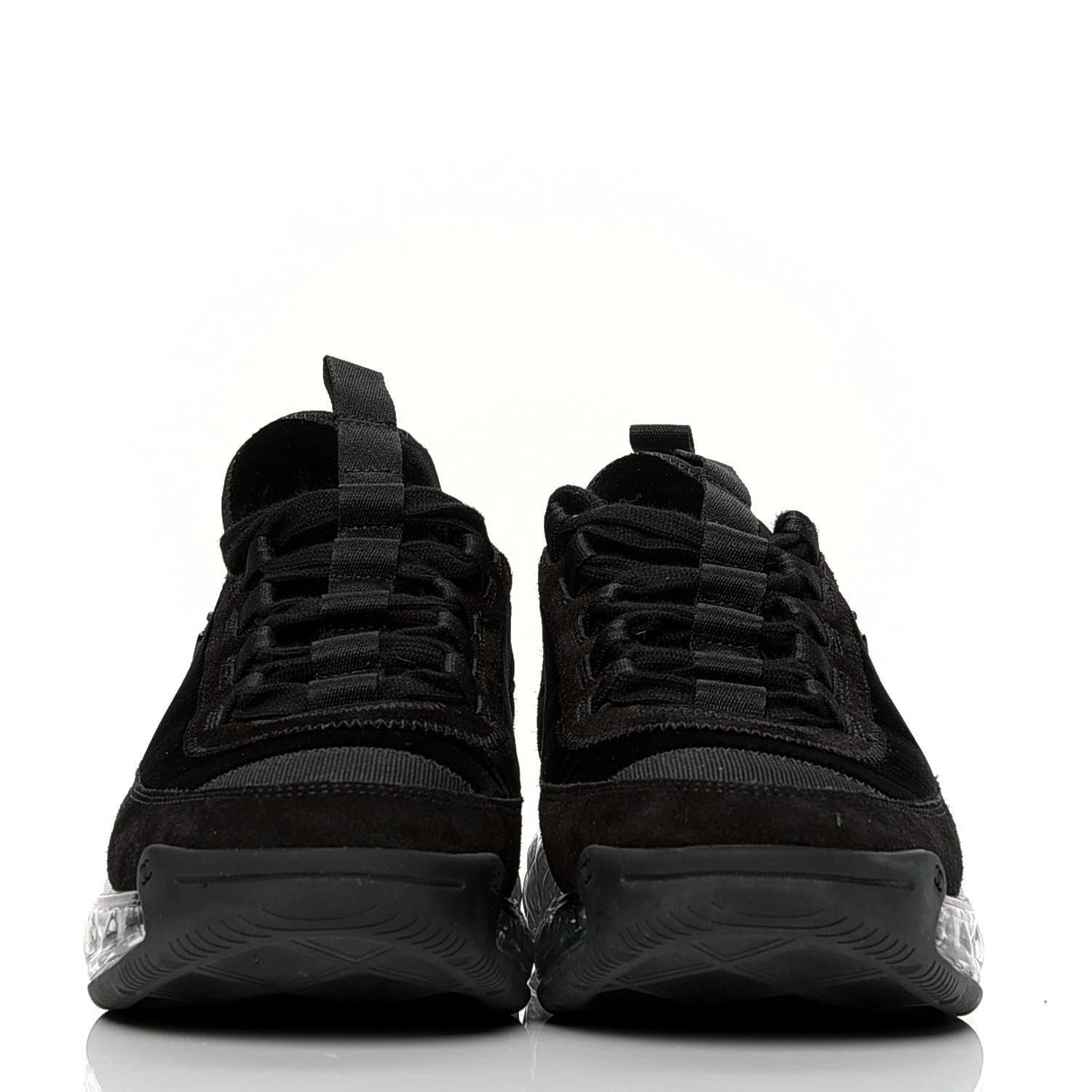 Chanel Suede Calfskin Velvet Grosgrain CC Sneakers 38 Black 2 of 4