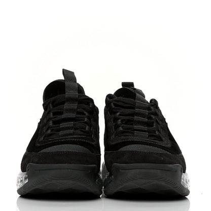 Chanel Suede Calfskin Velvet Grosgrain CC Sneakers 38 Black 2 of 4