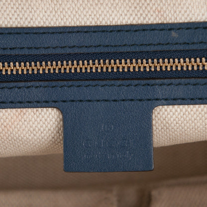 Gucci Soft Patent Small Soho Bowler Uniform Blue 6 of 7