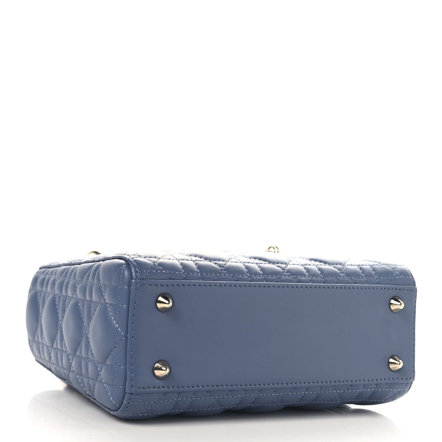 Christian Dior Lambskin Cannage Small My ABCDior Lady Dior Denim Blue 4 of 10