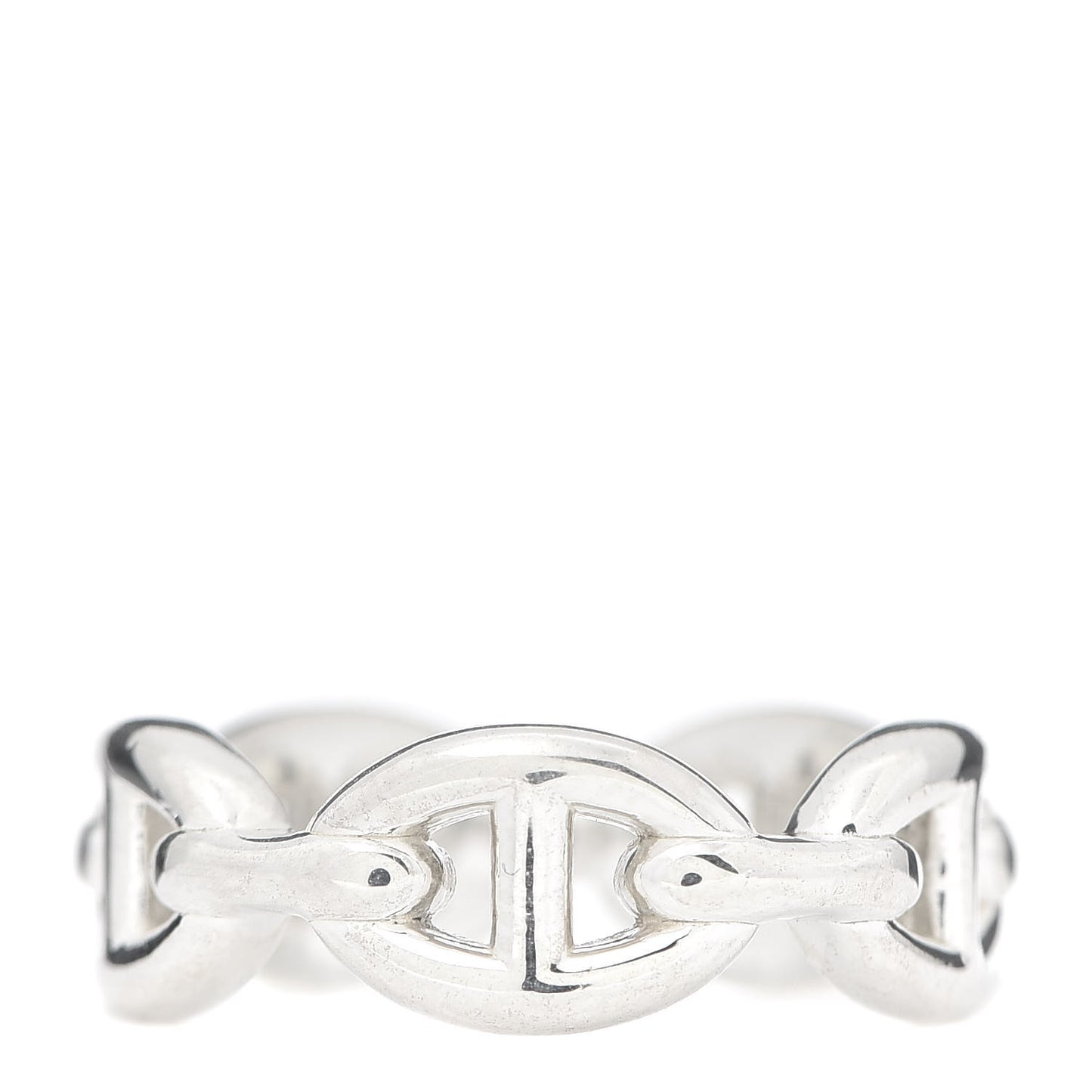 Sterling Silver PM Chaine d'Ancre Enchainee Band Ring 53 6.25