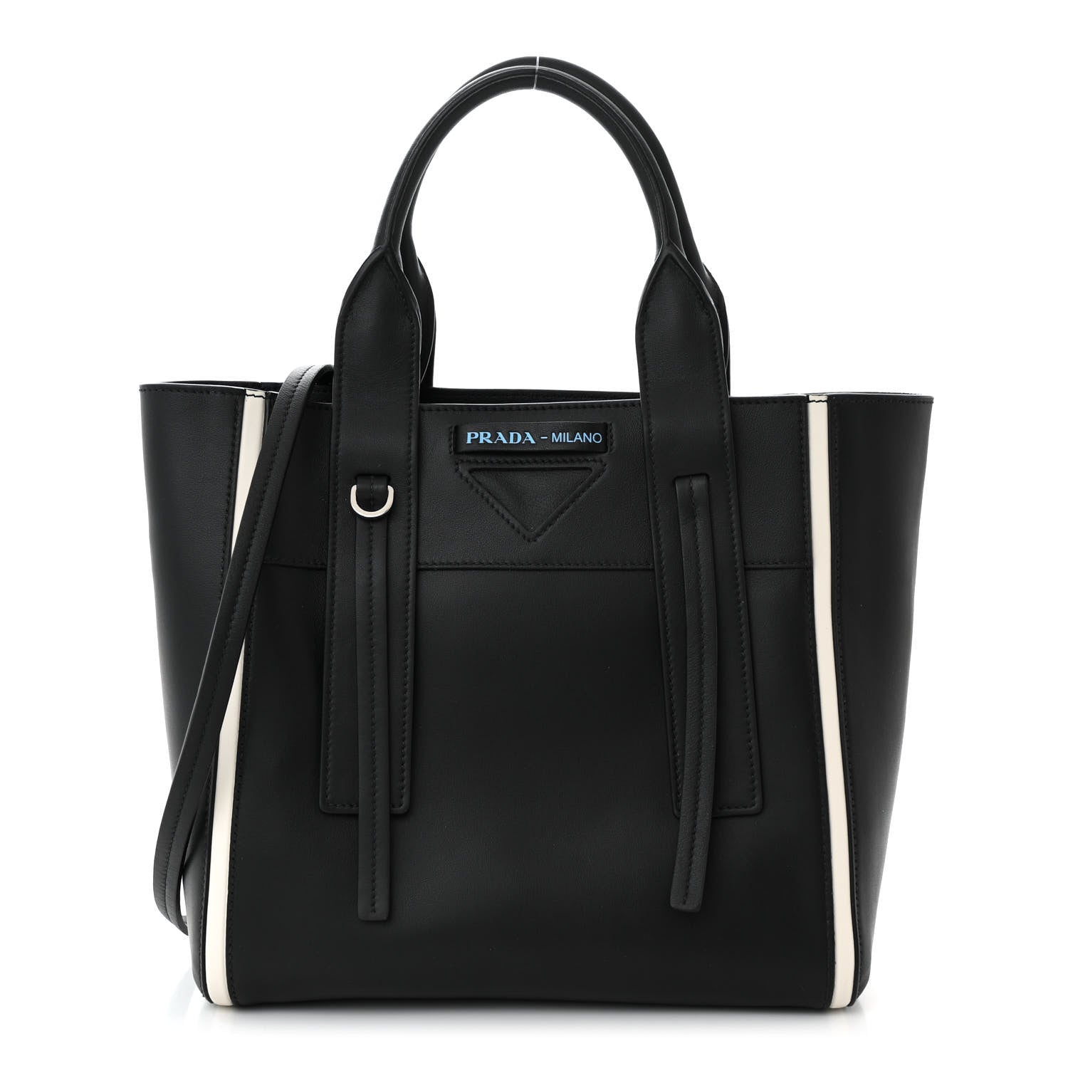 Prada Grace Lux Light Small Ouverture Shoulder Bag Black White 1 of 11