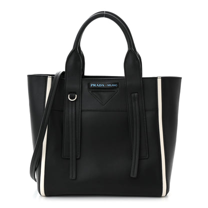 Prada Grace Lux Light Small Ouverture Shoulder Bag Black White 1 of 11