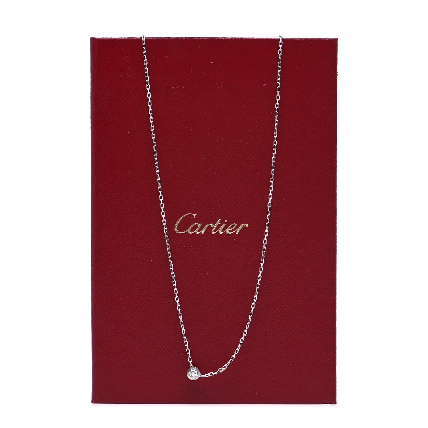18K White Gold Diamond SM D'Amour Pendant Necklace