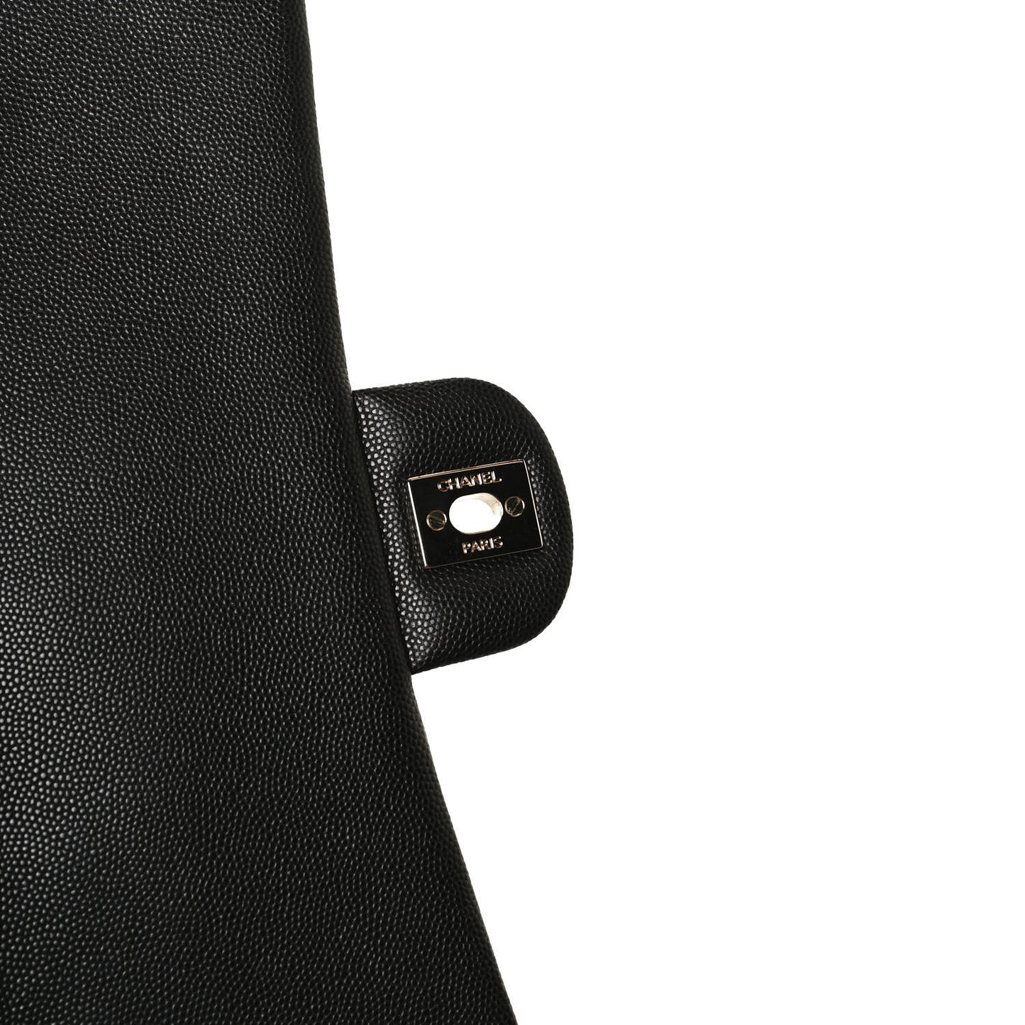 Caviar Quilted Flap Clutch Black