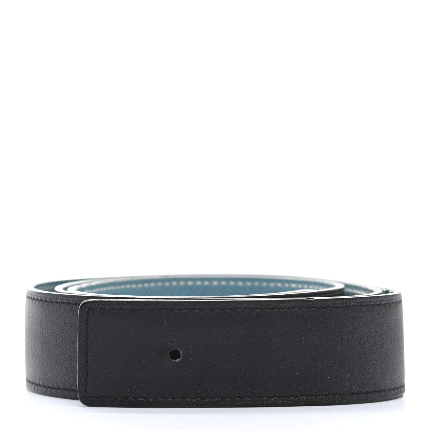 Swift Epsom 32mm H Belt Strap 100 Black Blue Jean