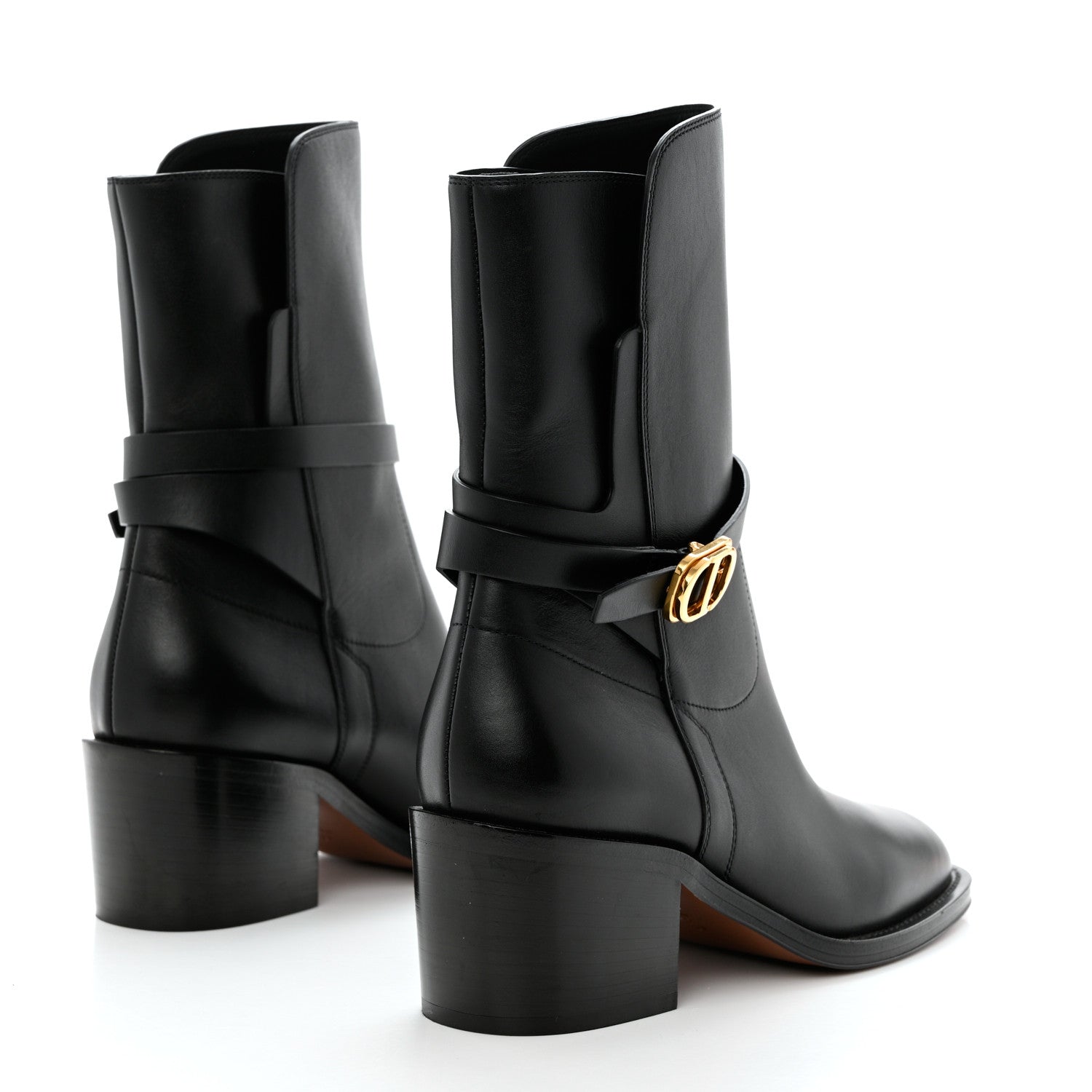 Christian Dior Calfskin Empreinte Ankle Boots 37 Black 4 of 11