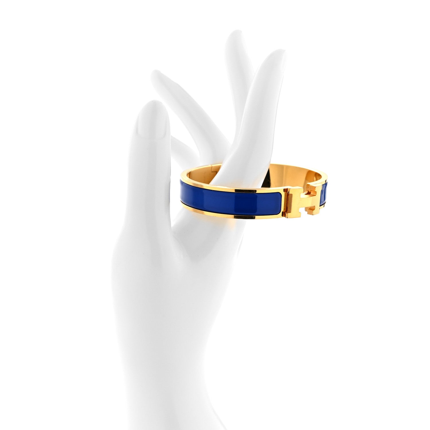 Hermes Narrow Enamel Clic Clac H Bracelet PM Bleu Royal 2 of 5
