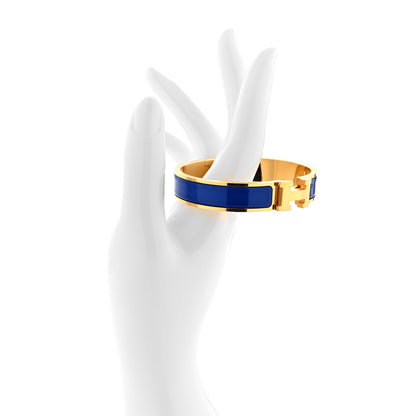 Hermes Narrow Enamel Clic Clac H Bracelet PM Bleu Royal 2 of 5