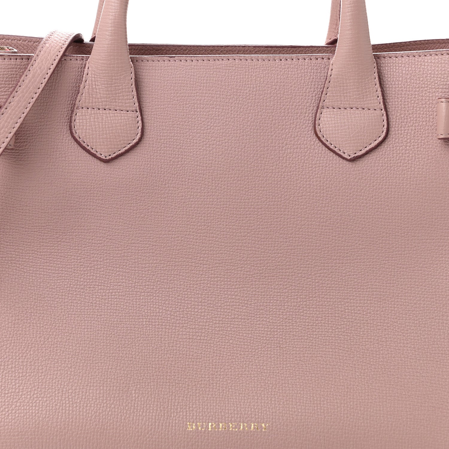 Burberry Derby Calfskin House Check Medium Banner Tote Pale Orchid 8 of 11