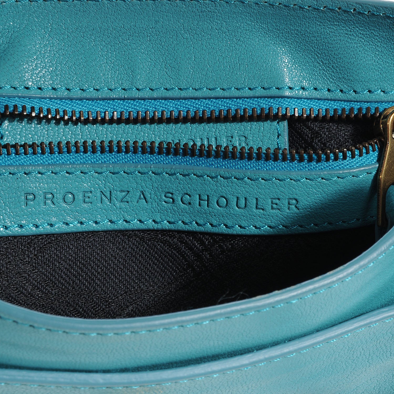 Proenza Schouler Leather PS1 Mini Pouch Messenger Bag Lagoon 10 of 11