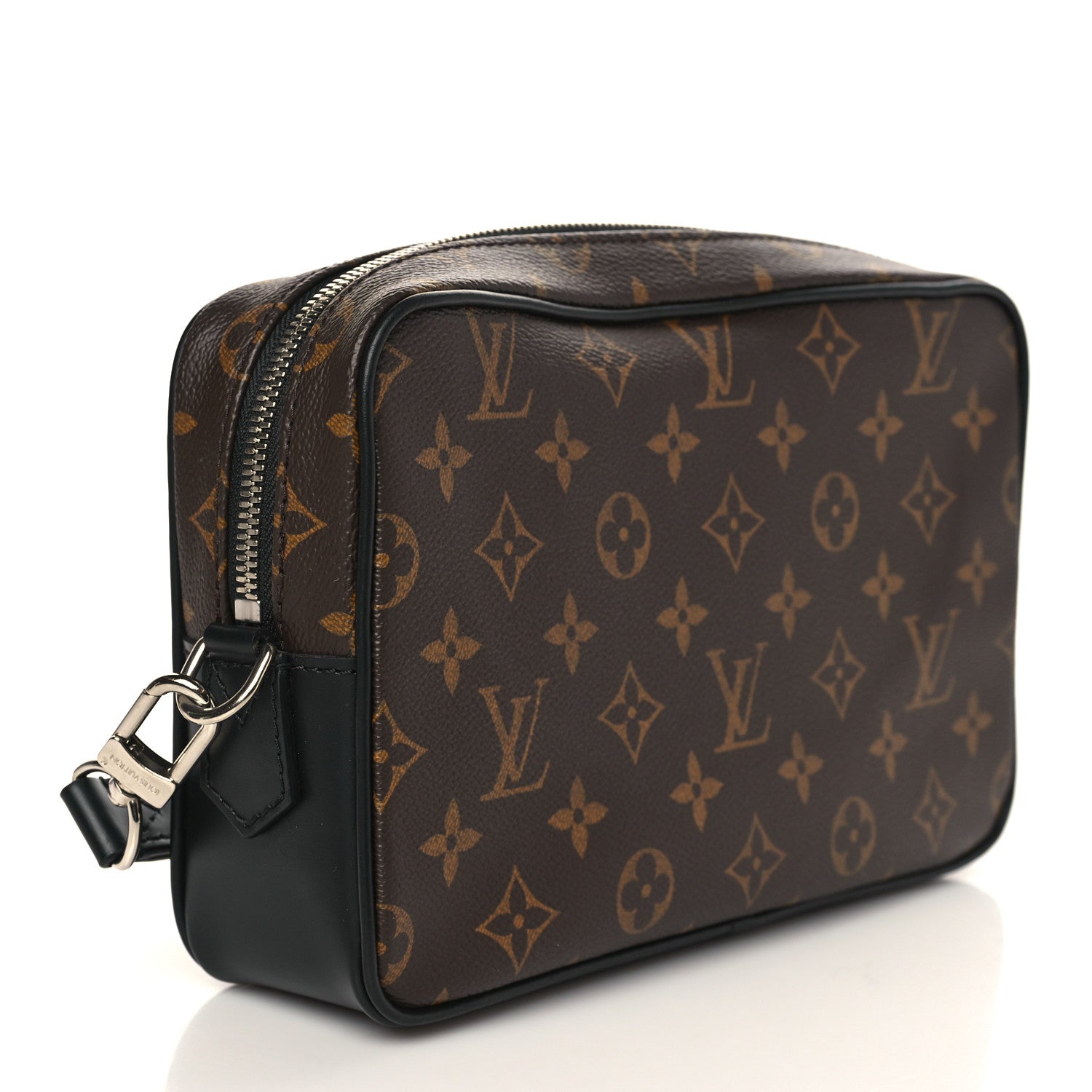 Louis Vuitton Monogram Macassar Kasai Clutch Black 3 of 6