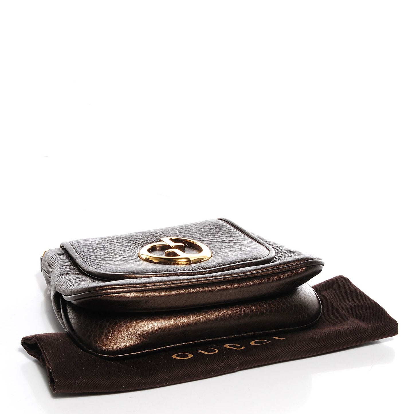 Metallic Pebbled Calfskin Small 1973 Chain Shoulder Bag Winter Leaf