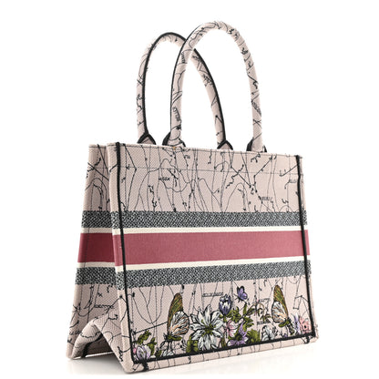 Christian Dior Canvas Embroidered Medium Zodiac Book Tote Latte Multicolor 3 of 14