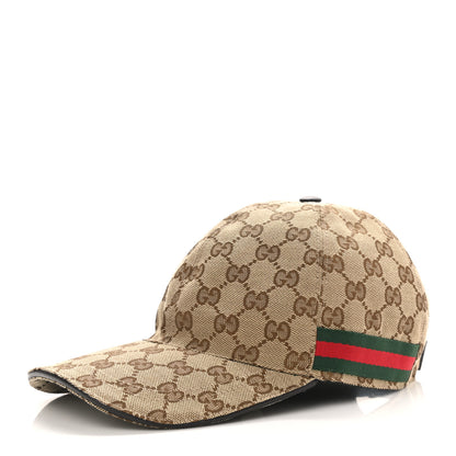 Gucci Monogram Web Baseball Hat S Beige Cocoa 1 of 8