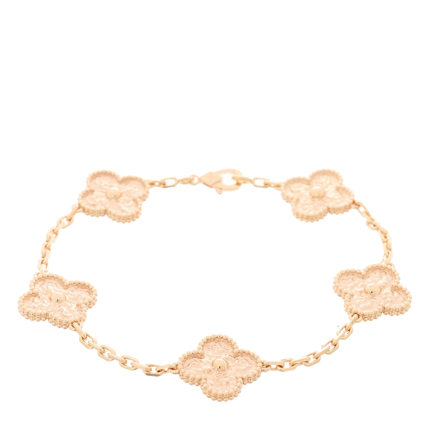 18K Rose Gold 5 Motifs Vintage Alhambra Bracelet