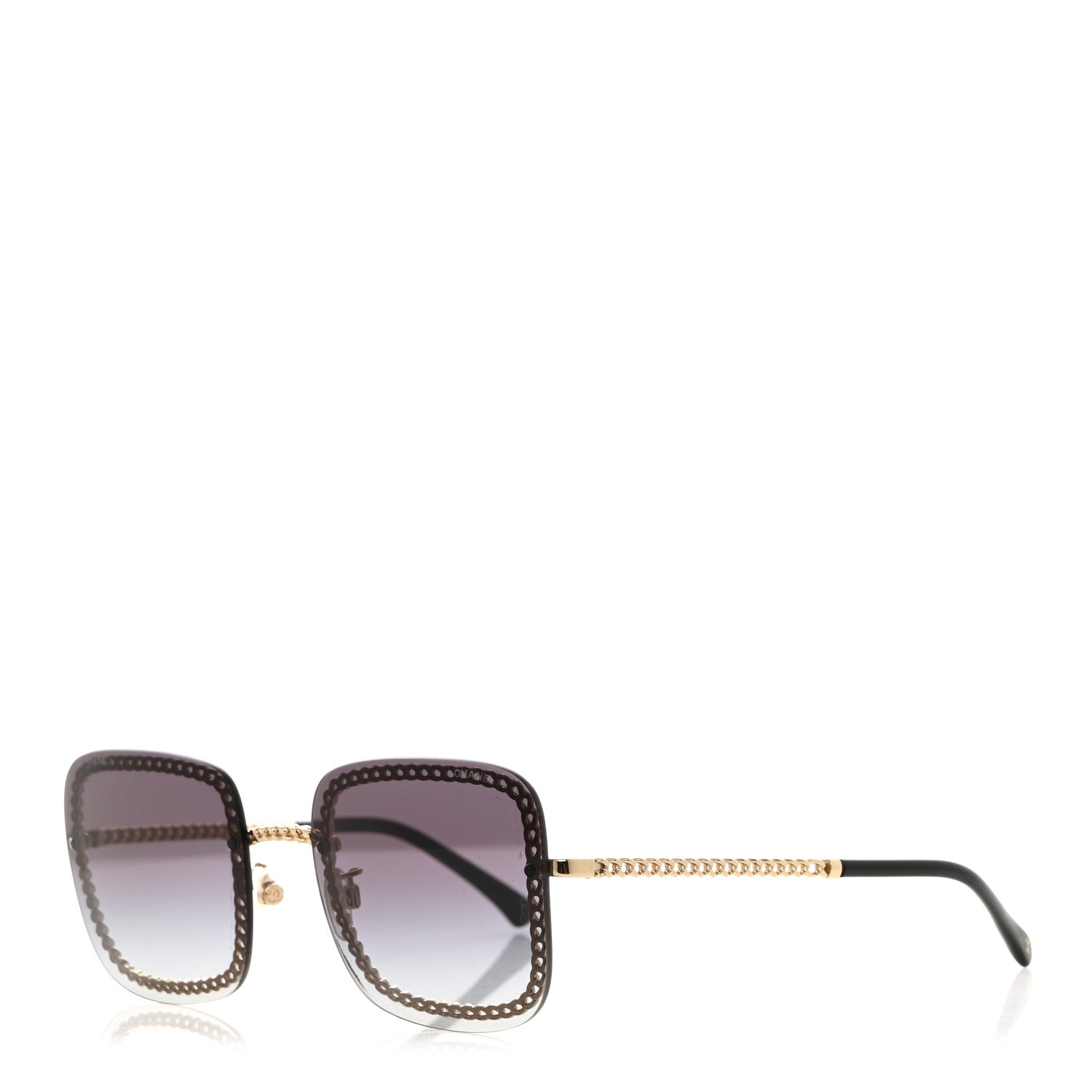 Chanel Square Removable Chain Sunglasses 4244 Black 1 of 11