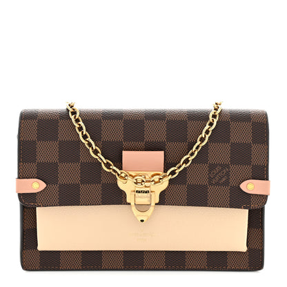 Louis Vuitton Damier Ebene Vavin Chain Wallet Creme 1 of 10