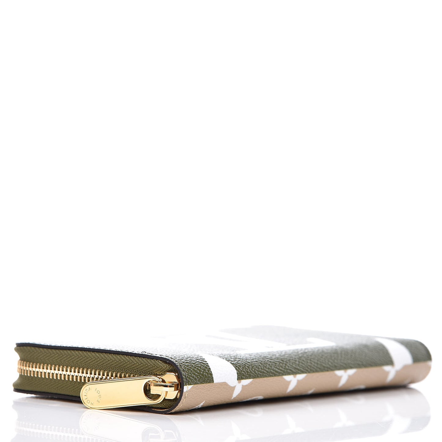 Monogram Giant Zippy Wallet Kaki White