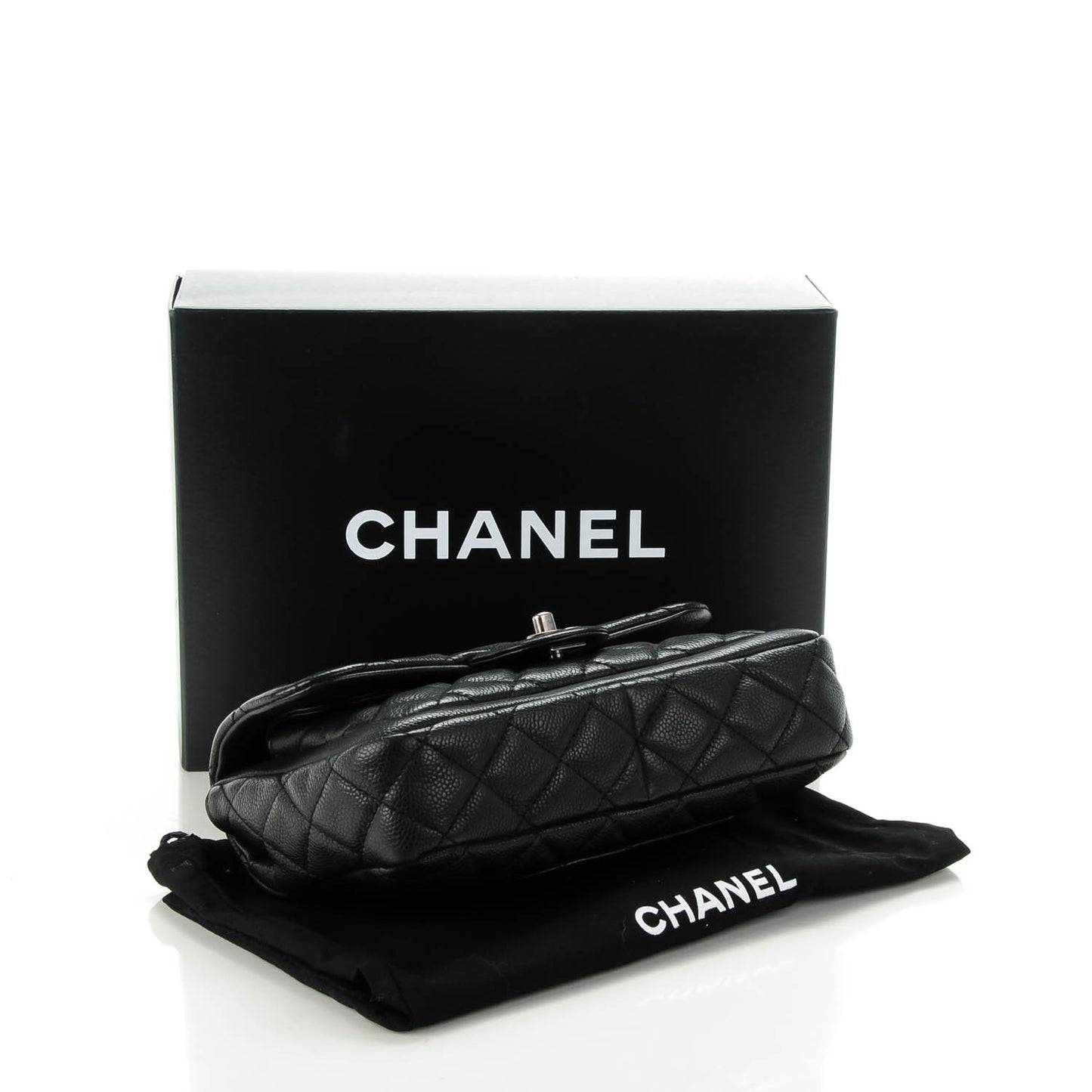 Caviar Quilted Medium Now and Forever Flap Black