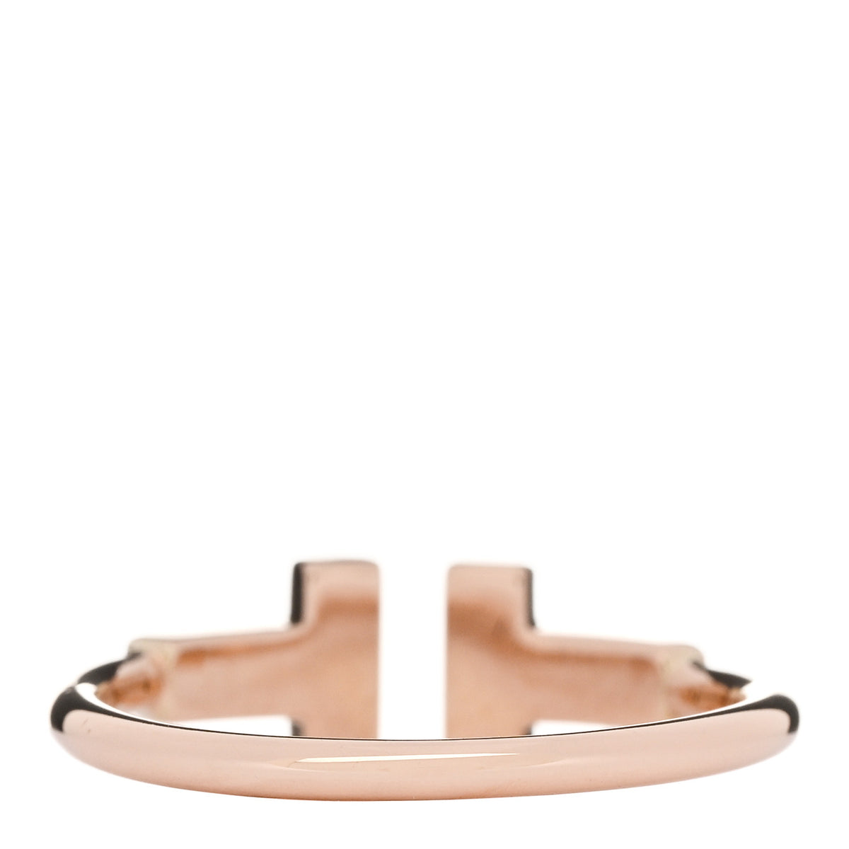 18K Rose Gold Diamond T Wire Ring 51 5.75