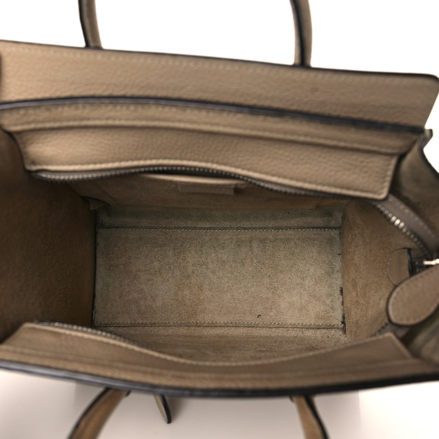 Drummed Calfskin Nano Luggage Dune