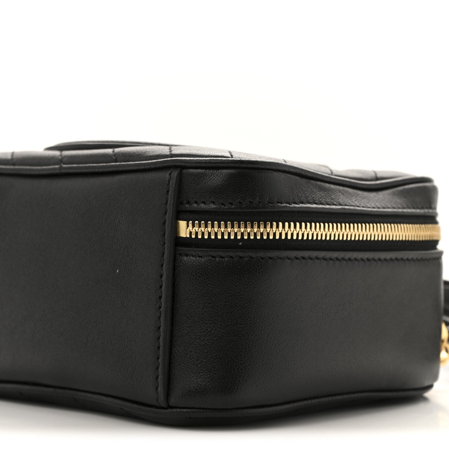 Gucci Sakai Be Green Calfskin Diagonal Stitched Blondie Top Handle Bag Black 10 of 12