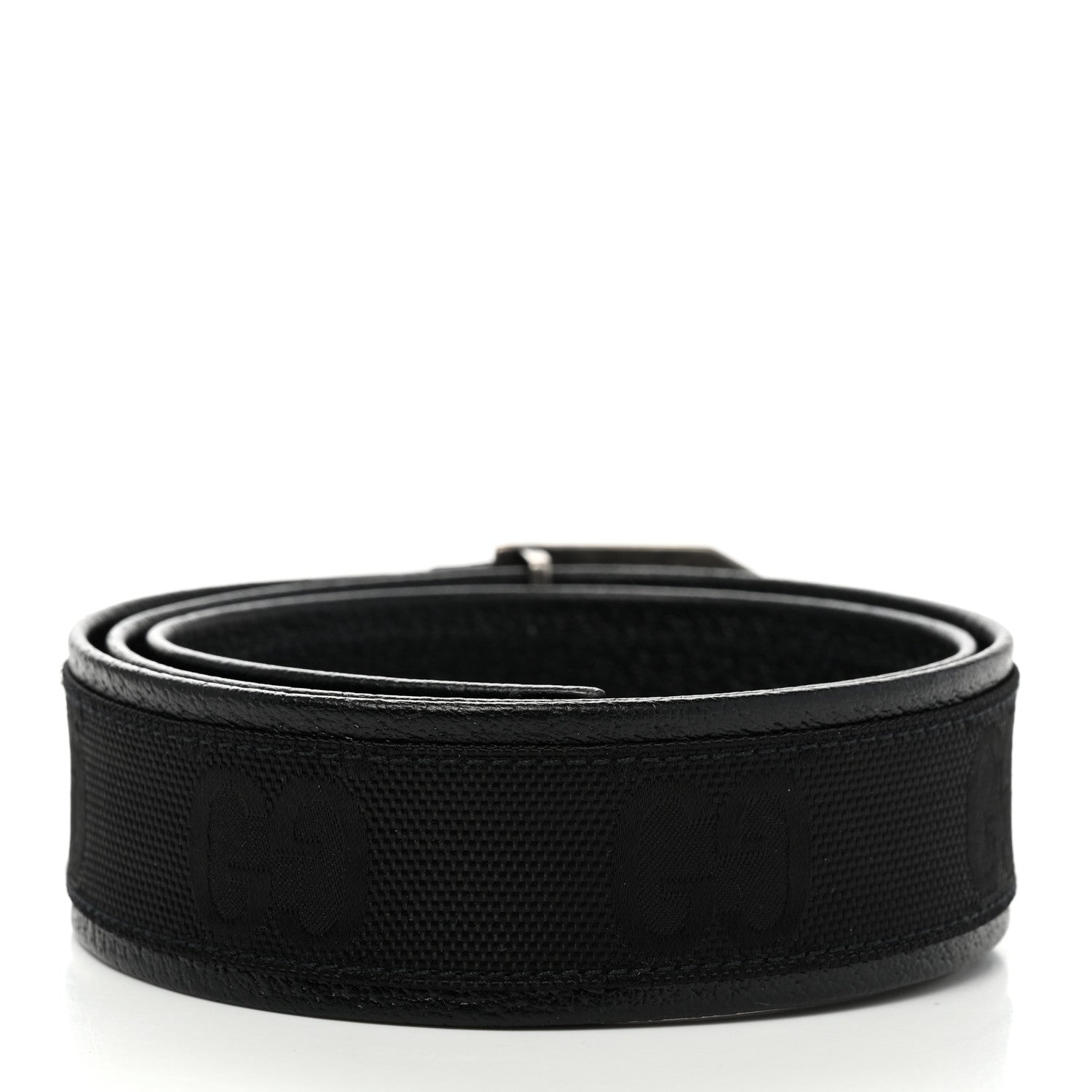 Gucci Econyl Nylon Monogram Off The Grid Belt Logo Buckle Belt 80 32 Black 2 of 6