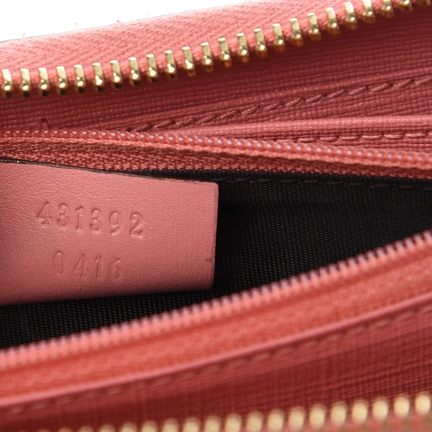 Gucci GG Supreme Monogram Embroidered Face Zip Around Wallet Pink 6 of 8