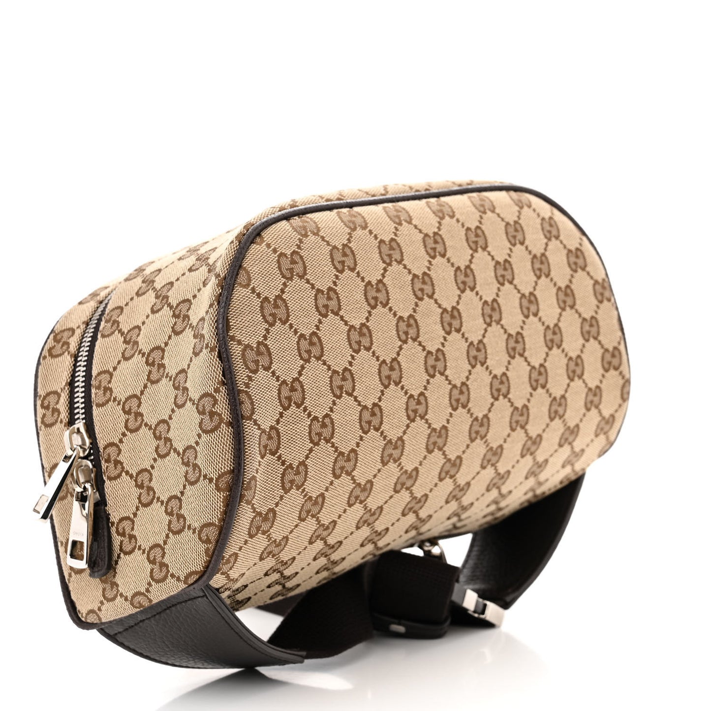 Monogram Dollar Calfskin Waist Pouch Beige Ebony Testa di Moro Marrone Scuro