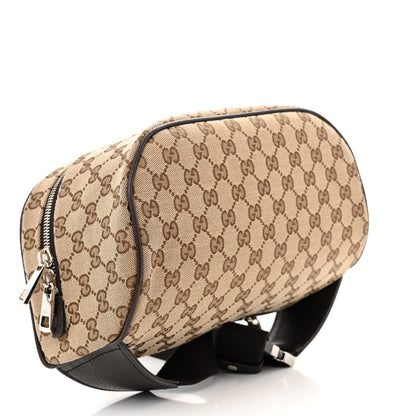 Gucci Monogram Dollar Calfskin Waist Pouch Beige Ebony Testa di Moro Marrone Scuro 4 of 10