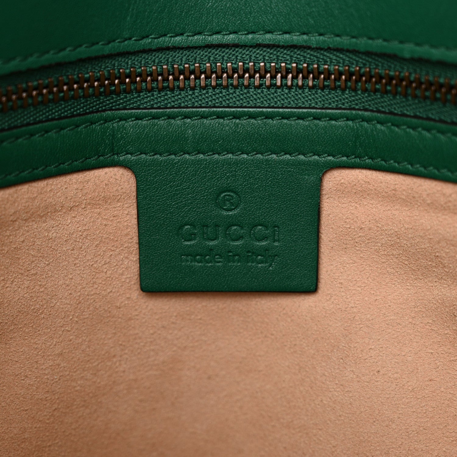 Gucci Calfskin Matelasse Medium GG Marmont Shoulder Bag Emerald Green 6 of 18