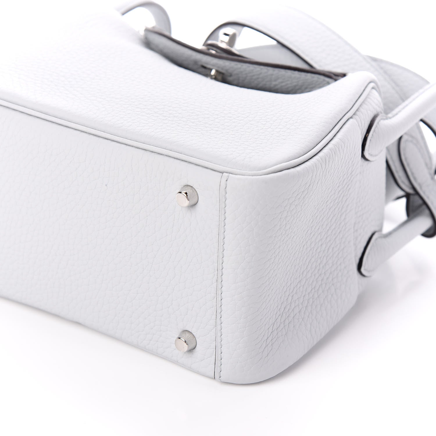 Hermes Taurillon Clemence Mini Lindy 20 Bleu Pale 8 of 8