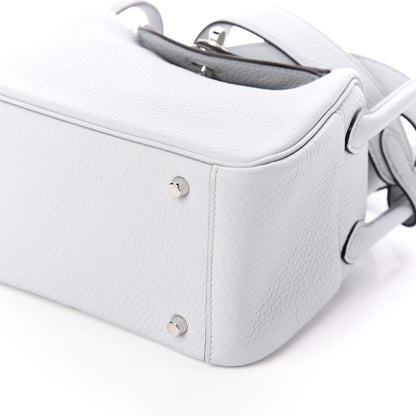 Hermes Taurillon Clemence Mini Lindy 20 Bleu Pale 8 of 8