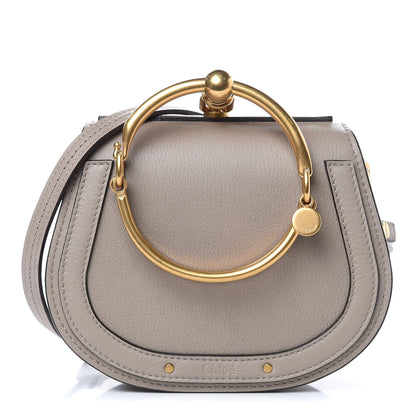 Chloe Calfskin Suede Small Nile Bracelet Bag Motty Grey 1 of 8