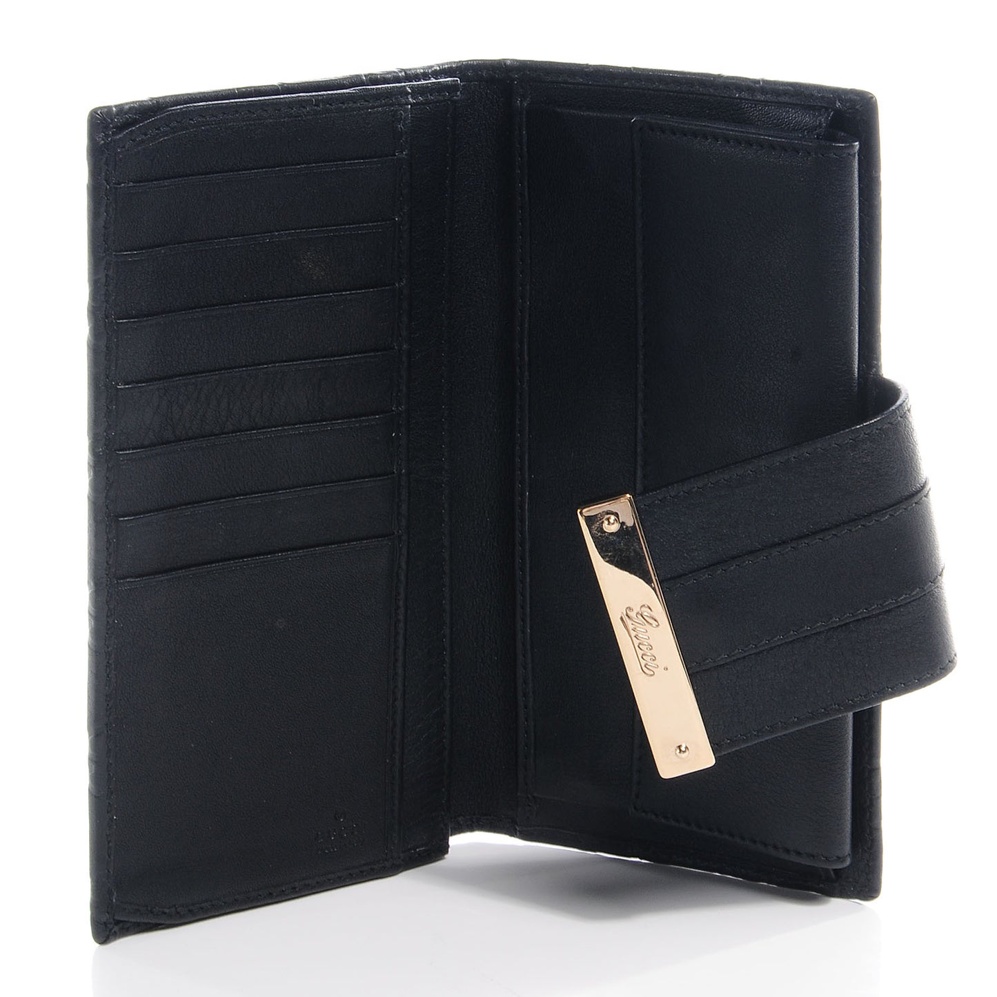 Guccissima Ladies Web Long Wallet Black
