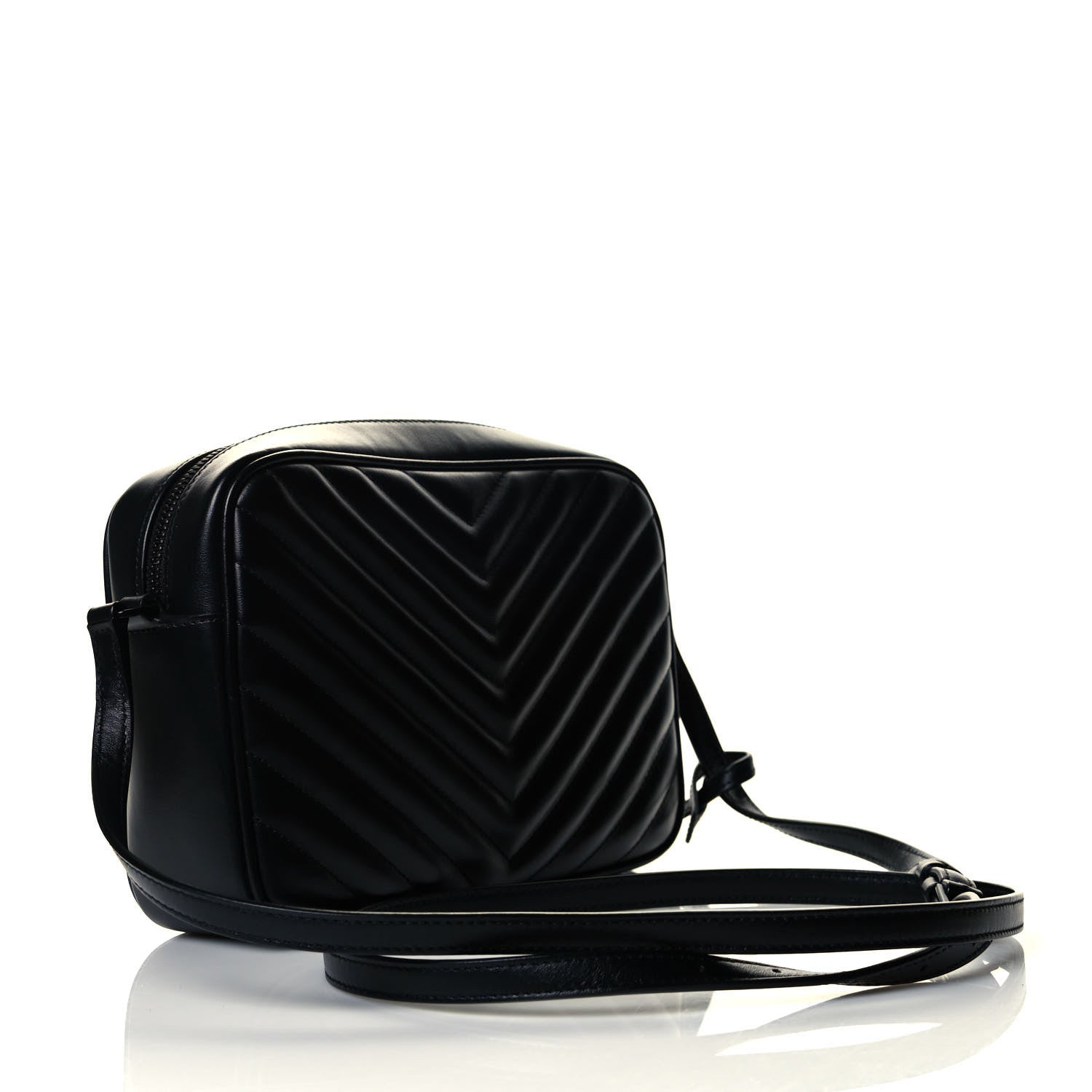 Saint Laurent Calfskin Matelasse Monogram Lou Camera Bag Black 3 of 10