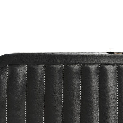 Chanel Lambskin Vertical Quilted Mademoiselle Clutch Black 9 of 10