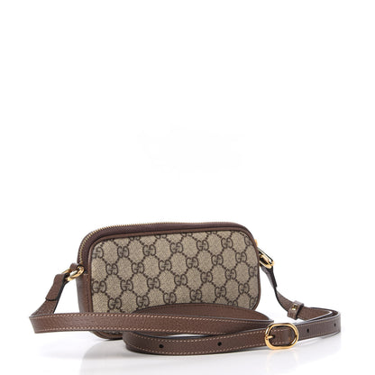 Gucci GG Supreme Monogram Web Mini Ophidia GG Bag Brown 3 of 11