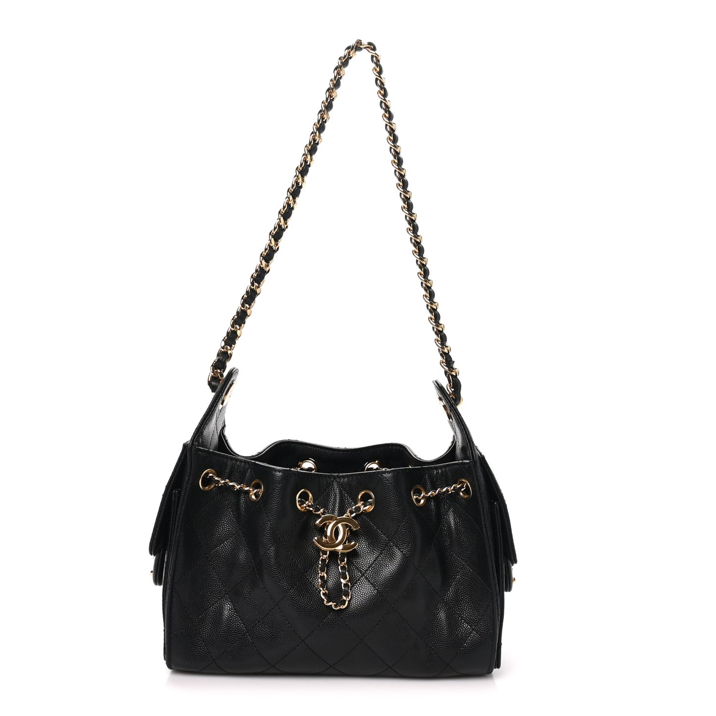 Caviar Quilted Mini Chanel 25 Handbag Black