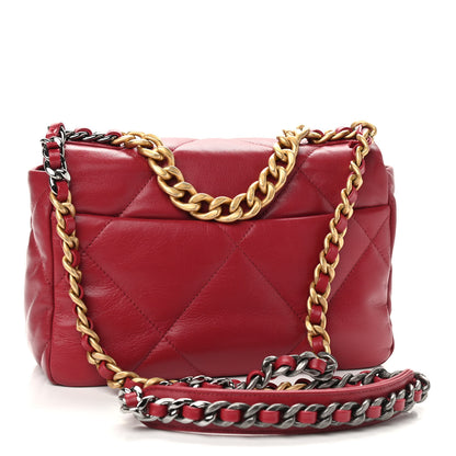 Chanel Goatskin Quilted Medium Chanel 19 Flap Red 3 of 10