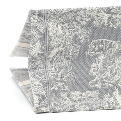 Christian Dior Canvas Embroidered Large Dioriviera Toile De Jouy Book Tote Gray 6 of 9