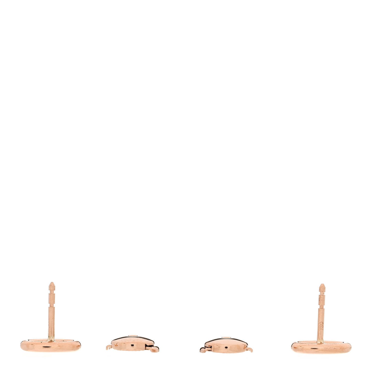 Hermes 18K Rose Gold TPM Farandole Stud Earrings 3 of 5