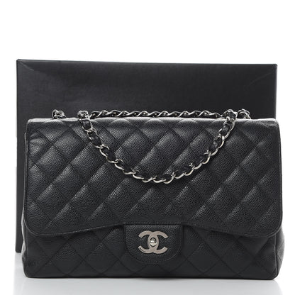 Chanel Caviar Quilted Jumbo Single Flap Black 13 of 13