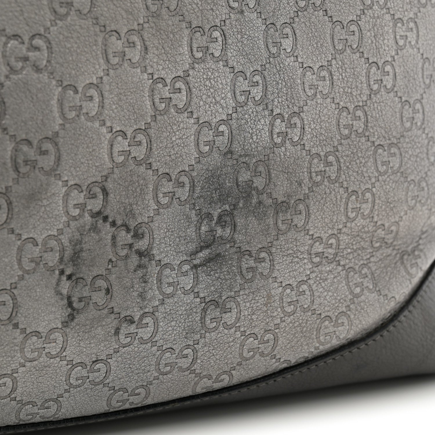 Gucci Metallic Guccissima Large Tote Dark Grey 17 of 23